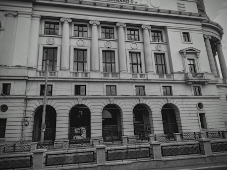 Black & White street view from Iași, Romania