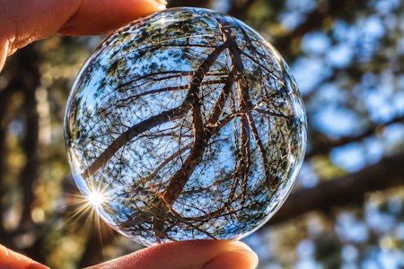 Lens ball reflections