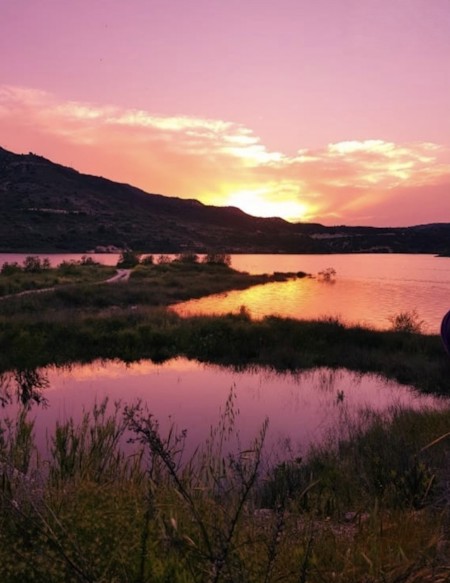 Sunset by the river