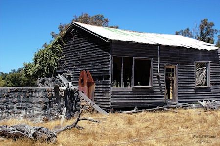 Digital transformation of my photo of an abandoned house  in the SW of Western Australia. Part of a series