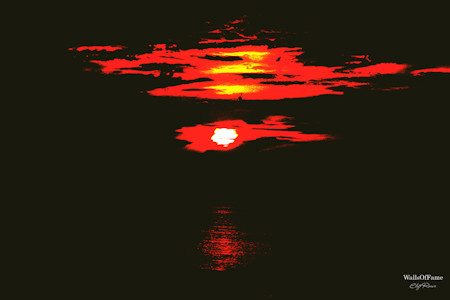 An abstract picture, transformed from my photo, over Karon Beach, Phuket, Thailand