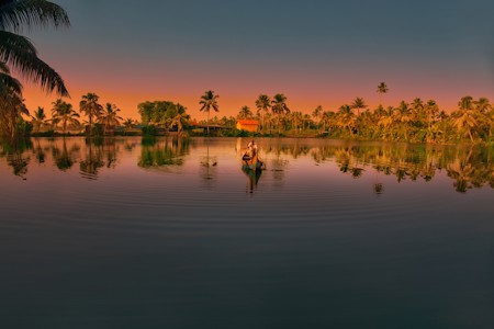 Boat, Fisherman, Lake, Landscape, Lifestyle, Morning, Nature, Outdoors, Person, Photography, River, Rural, Scenery, Scenic, Summer, Sunrise, Travel, Travel photography, Tree, Tropical, Water