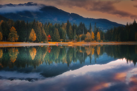 Autumn, Beautiful, Conifer, Fir, Lake, Landscape, Landscapes, Leaves, Misty, Mountains, Nature, Outdoors, Person, Photography, Plant, Reflection, Scenery, Scenes, Tree, Trees, Water