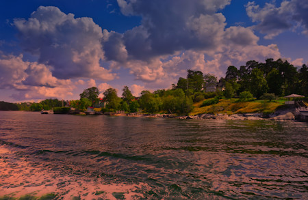 A lovely waterfront scene