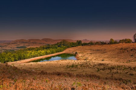 A landscape in South Africa in winter