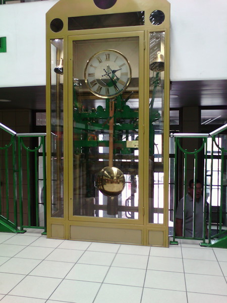 Adult, Analog Clock, Clock, Floor, Flooring, Glasses, Handrail, Hobby, Male, Man, Person, Sile: Vintage
